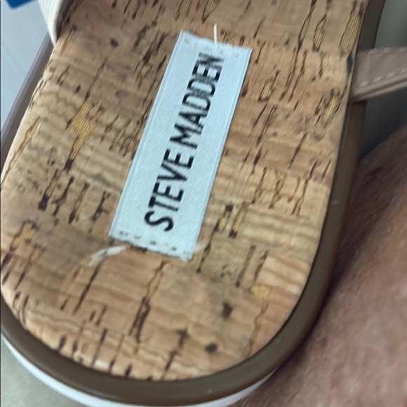 NWT Steve Madden Daim Women's Fabric Cork Footbed Sandals Size:  9 - Picture 2 of 7